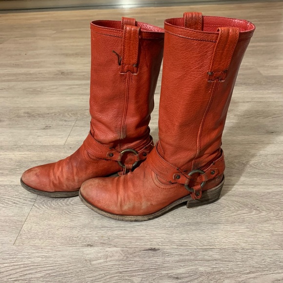 Frye Carson Harness Distressed Boots - Picture 6 of 11